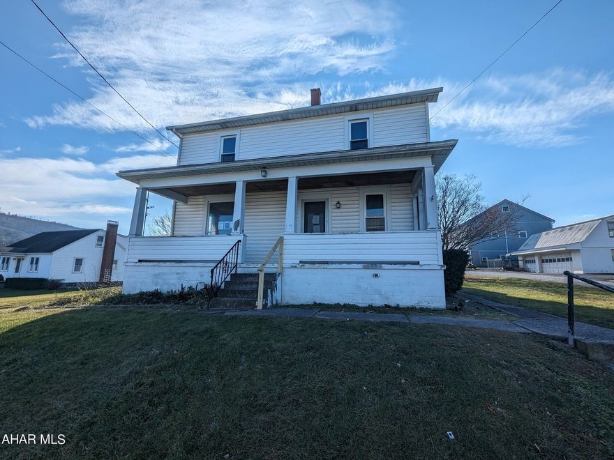 Martinsburg area 2 story home in quiet neighborhood. Large living room, formal dining room and spacious, eat-in kitchen and 3/4 bath on first floor. 4 bedrooms and full bath (no shower) upstairs. Nice yard with large detached 2 car garage, covered rear patio, covered front porch and thermo windows. Needs some TLC, but perfect project home in great location! AS-IS sale, seller will make no repairs.