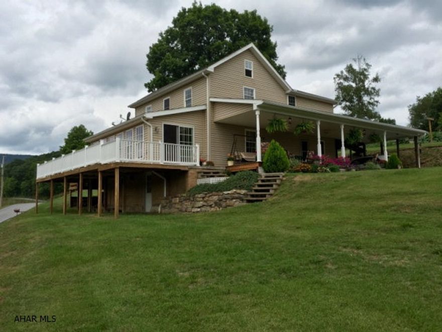 Exceptional 3 bedroom, 3 bathroom Farmette located on 48 acres in the foothills of the Alleghany Mountains in historic Bedford County. The home has been meticulously maintained and updates include renovated kitchen, sunroom and bathroom addition, wrap around porch, covered porch and much more. Miles of trails take in gorgeous vistas. A oversized three bay garage plus a large car port and a small barn complete the property. Presently used to raise beef cattle and blueberries. Priced to sell.