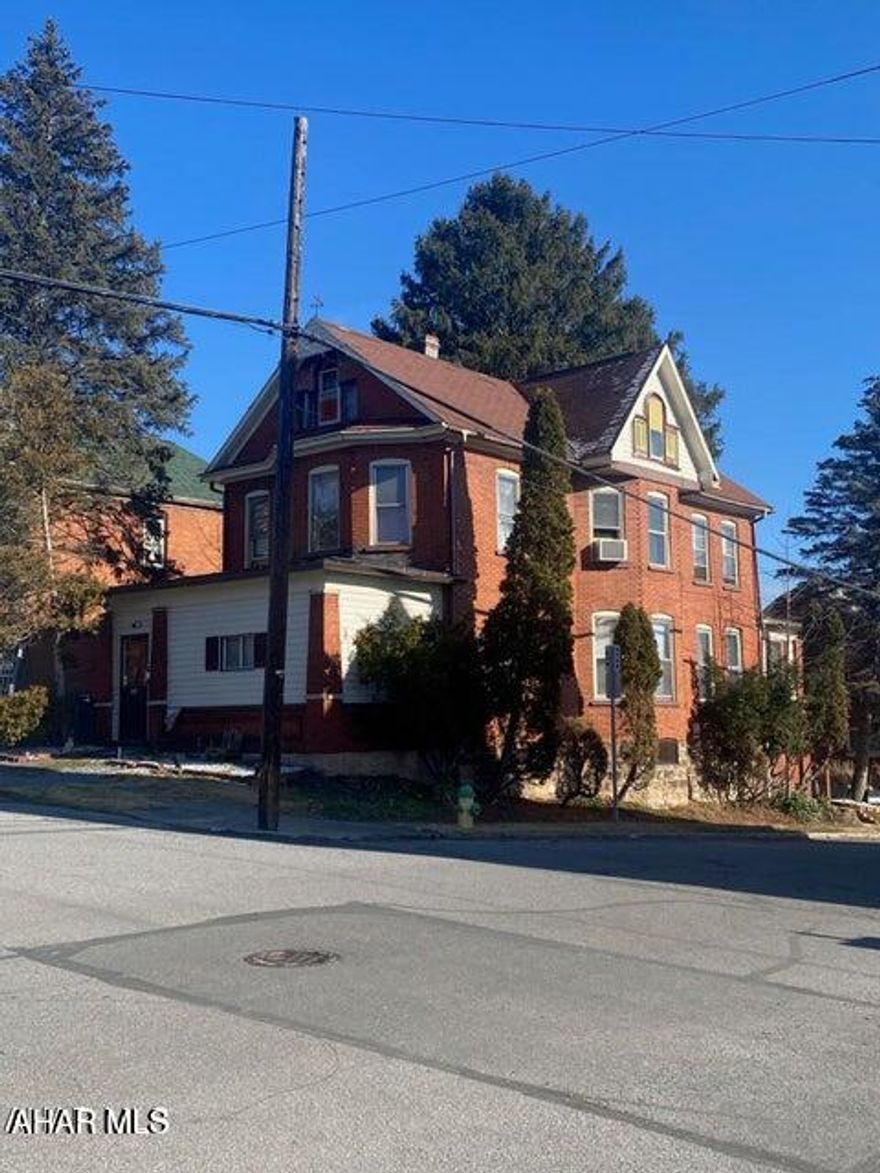 Large duplex with spacious rooms situated on a corner lot.   First floor apartment has two bedrooms and one bath.  Second floor apartment  includes finished third floor for a total of three bedrooms and one and a half baths.  There is a garage for work shop area.  
Good investment property or first time buyer's opportunity to start building equity.  Live in one unit and let the tenant pay the mortgage.