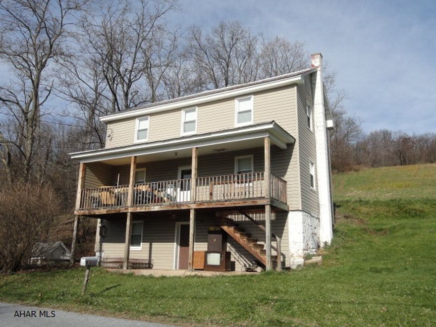 Early 1900's 2 story farm house with English basement. 4 bedrooms, one bath. Charming country setting on 34.67 acres. Could be subdivided, used as a beautiful building site or make a wonderful farmette for cattle or horses. Great starter home in rural Claysburg setting. Close to the Sheetz Distribution Plant and in the Claysburg School District; Cottontown/Klahr Area. Don't miss this unique opportunity; needs TLC & updating. Sold As IS. Being shown immediately.