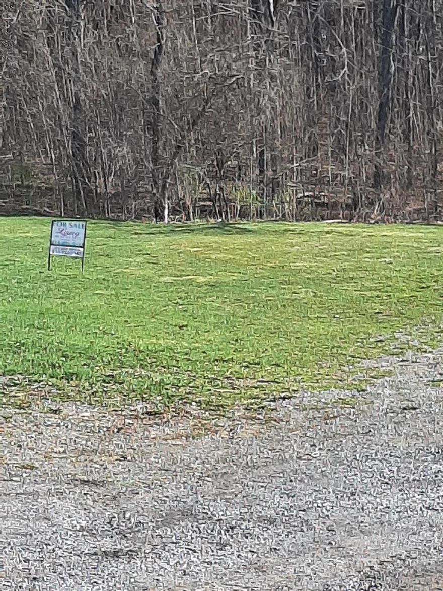 Quiet 1.18 acre lot on dead end street. Public water and sewer are available. Some woods. Mostly flat grassy lot. Can be used for pole building or build storage units. Or build your home up against the woods. Many possibilities!