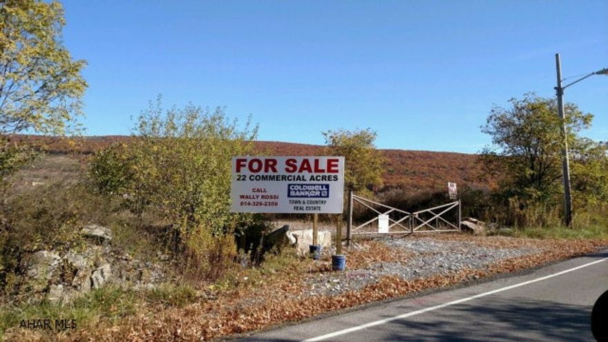 Blair County's most desired commercial location. 22 acres of vacant land with q great view overlooking Logan Town Center & PNG Ballpark! All utilities are available to lot line.