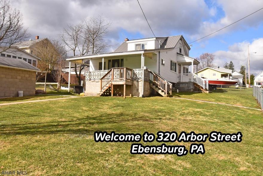 Cozy home on a corner lot that's a little out of the way, but within walking distance of downtown Ebensburg.  Updated kitchen and bathroom.  Large fenced-in yard with 1 car detached garage.  Newer metal roof.  Just waiting for a new owner.  Make your appointment today.