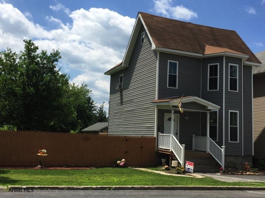 Fantastic open floor plan with new cherry kitchen, center island and all appliances. The kitchen leads out to nice deck and into the fenced private yard and a 1 car detached garage. The bedrooms are large and boast  large walk in closets. 2nd Floor laundry makes it very convenient on laundry day. All bathrooms are new and bright. Newer furnace, pex plumbing, really good mechanics, laminate flooring through out the first level. All situated on a quiet dead end street. Elevation certificate on file. It is NOT in a flood zone.