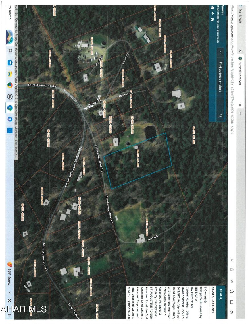 Nice wooded 2 acres near McGoughs sawmill.  Buyer would need to test for on lot sewage if desired and drill well.  Could be used as a camp site.