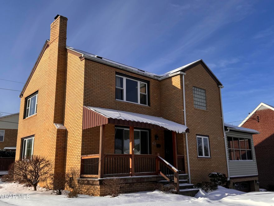 Welcome to this stunning 3-bedroom, 2.5-bath brick beauty nestled in the serene and sought-after Curtis Park neighborhood of Philipsburg, Pennsylvania. From the moment you step inside, you'll be greeted by a warm and inviting staircase that sets the tone for this delightful home. The main level boasts an open and seamless flow, starting with a spacious living room featuring a charming fireplace—perfect for cozy family moments. The adjacent dining room offers ample space for gatherings, while the kitchen, complete with newer appliances, provides the perfect balance of functionality and style. A convenient half bath completes the first-floor layout. Upstairs, you'll find three generously sized bedrooms with plenty of closet space. Two of the rooms feature beautiful, exposed hardwood floors, while additional hardwood lies beneath the carpets throughout the home (except the basement and the baths). A full bath adds to the comfort and practicality of this level. The lower level is designed for entertaining, with a welcoming bar, an electric fireplace, and another full bath. Whether hosting game nights or relaxing with friends, this space offers endless possibilities. Outdoor living is a dream with a heated, in-ground pool and an enclosed screened porch—ideal for lounging, entertaining, or enjoying your morning coffee in peace. The backyard features a charming paver patio and a manageable lawn for play or gardening, while the front porch offers a perfect vantage point to enjoy this friendly neighborhood. Located just minutes from schools, downtown Philipsburg, and within a 20-30 minute commute to State College or Altoona, this immaculate home combines convenience and charm. It's move-in ready and waiting for you to make it your own. Schedule your tour today and envision the life you'll create in this wonderful home!