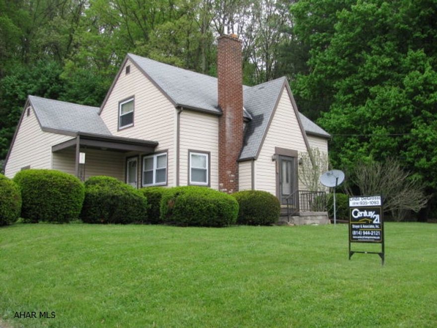 Conveniently located between State College and Tyrone on 2.34 acres! This home offers a spacious Living room with fireplace, Dining Room with built ins, 1st floor bedroom and half bath, plus 2 more lg 2nd floor bedrooms and a full bath!