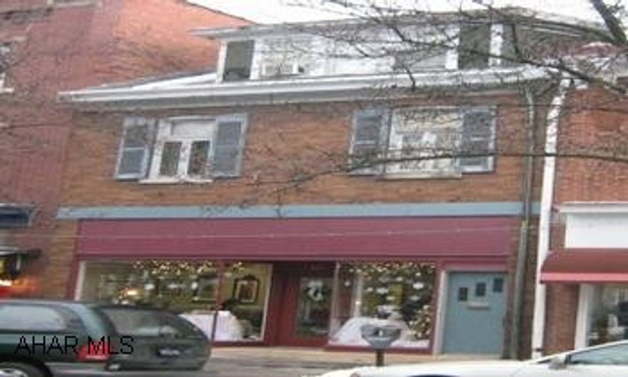 Downtown Hollidaysburg - 1st floor currently beauty salon - newly remodeled. 2nd floor - 2 bedroom apartment - kitchen.