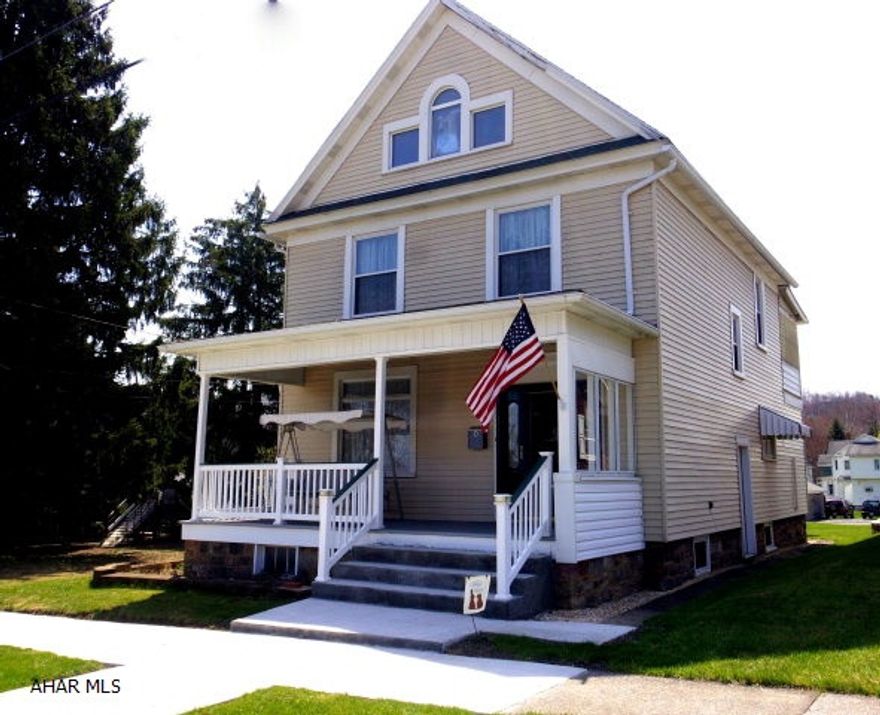 Nice family home on double lot near Tyrone High School athletic field. large two car detached garage. Great neighborhhod. Hardwood floors.