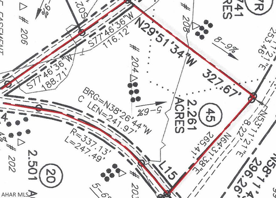 Wooded building lot  Perc tested, electric, cable & phone in street. One of the owners is a licensed real estate broker in Pennsylvania.   Taxes to be determined at settlement.  Deed restrictions apply