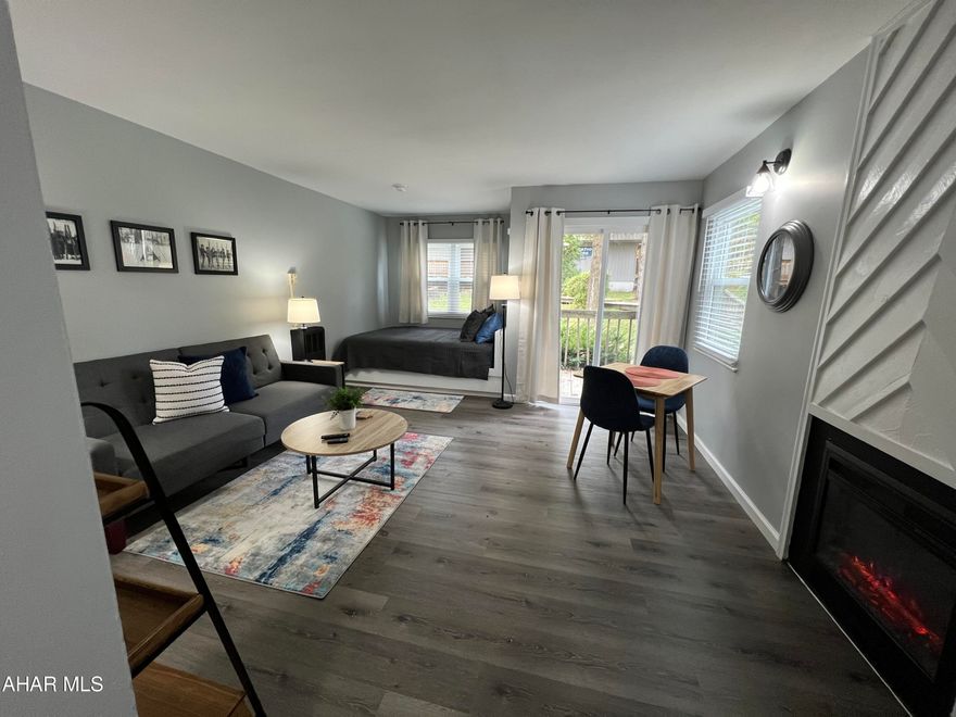 Charming Turnkey 1st floor studio in the Allegheny Mountains at Blue Knob All Seasons Resort has everything you need. 

Completely remodeled and fully furnished.  New kitchen cabinets countertops, windows, sliding door, flooring, appliances fireplace and so much more. Walking distance to indoor pool/hot tub, outdoor pool and The Club House Bar & Grille. 

Blue Knob is the 2nd highest mountain and highest skiable mountain in Pennsylvania! In addition to an array of winter activities, Blue Knob also has a full-service all seasons Conference Center for weddings and events, they also offer golf, swimming and multitude of trails for hiking, running, and mountain biking. 

Visit https://blueknob.com/activities-events/ to see all the fun events that are happening at Blue Knob. $290.00/ Mo HOA fee includes: pools, hot tub and gym area, tennis and pickle ball courts, building, property maintenance & garbage. *Additional fees apply for conference center, Golf and Skiing