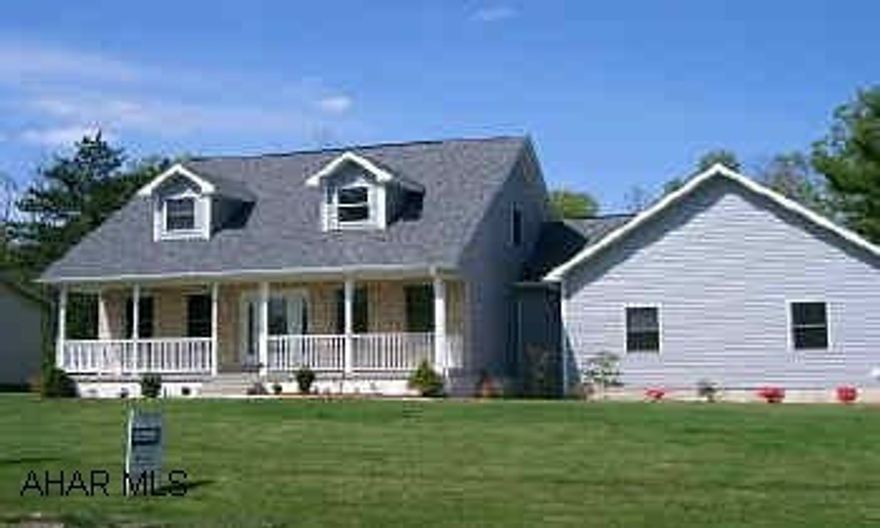 CAPE COD NEWLY BUILT IN 2003. LARGE DECK IN REAR. SPACIOUS STORAGE SHED. BEAUTIFULLY MAINTAINED 3 BR, 2.5 BATH CAPE COD IN BELLWOOD ANTIS SCHOOL DISTRICT. BASEMENT IS READY FOR DRYWALL & ROUGHED IN BATH.