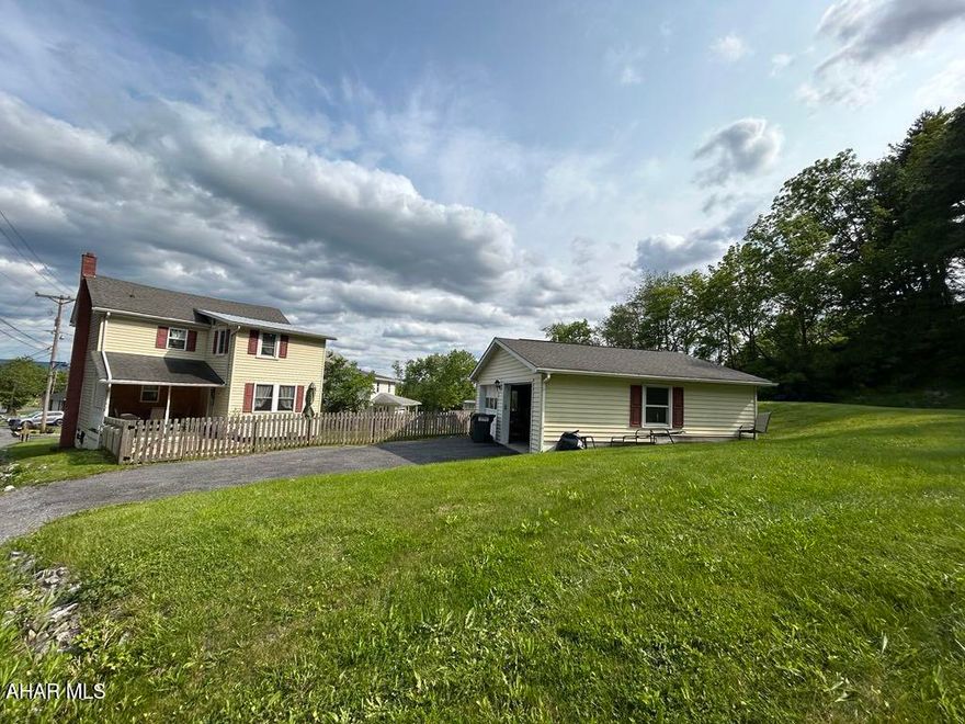 LOW TAXES!!
Tucked away in the peaceful countryside of Warriors Mark, this charming 3 bedroom, 1.5 bath home offers a true rustic retreat. Inside, you'll be captivated by the hand-hewn log walls that give the space a warm, inviting, and authentic cabin feel. The natural wood tones and rustic finishes create a cozy atmosphere throughout. This well-maintained home features a spacious living area, an updated kitchen and a fenced in yard blending comfort and character seamlessly. The two-car garage provides convenient storage or workspace, and the property offers plenty of room to relax and enjoy the serenity of its setting.
Located in the Tyrone Area School District, this home is ideal for those seeking quiet country living with a touch of timeless craftsmanship.  Conveniently located within minutes of interstate 99. Short commute to Altoona & State College! Buyer to confirm taxes, sq footage, lot size, and age of home. Preapproved buyers only.