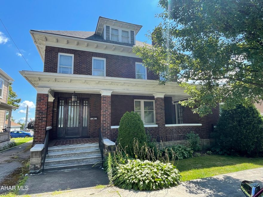 This stately brick home sitting in the heart of Ebensburg has incredible original features that you don't see in modern construction.  You enter the home in the vestibule(small room meant to drop off outdoor items such as umbrellas and to reduce heat loss), that leads you into the foyer. You can feel the quality in this home in the weight of the wood doors.  All woodwork is original, the first floor is spacious providing plenty of family living space, the living room with large picture window has a brick fireplace to snuggle up to on cold winter nights, off of the living room is a spacious family room great for many activities. The dining room features a beautiful built in cabinet for your fine dishes, stained glass windows and a swinging door that opens into the kitchen.  The large kitchen has some interesting features inside such as the walk in pantry, the elevator(currently not functioning)the laundry chute and the half bath.  The second floor has 4 spacious bedrooms with hardwood flooring, large closets and a full bath. On the landing there is a large linen closet with built in compartments, and a laundry chute.  The attic is very large and would make a great flex space.  So many details in this home, come take a look for yourself.