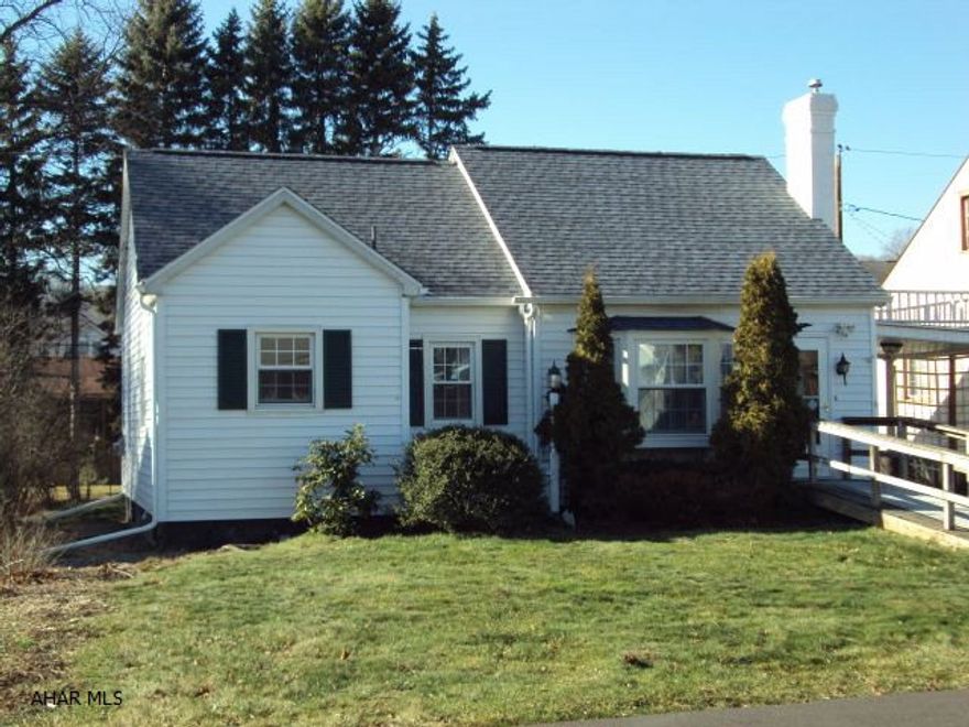 Great Starter or Retirememnt Home! Convenient to everything. Two bedrooms, one bath on first floor.  Second floor could be finished for additional bedroom/bedroom & bath. Woodburning fireplace in living room. Garage.