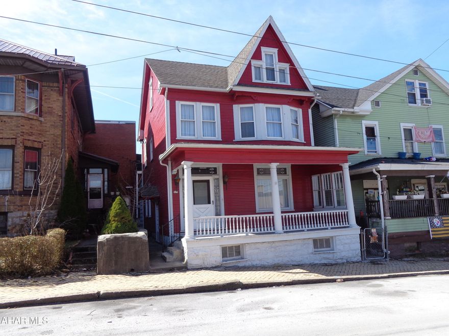 SPRING into your new home!  Lots of character with original woodwork, pocket doors, hardwood floors.  Huge eat in Kitchen with lots of cabinets. Formal Dining Room, 1st floor Bathroom.  Large attic could be finished.  2nd floor Bonus Room.  No yard.