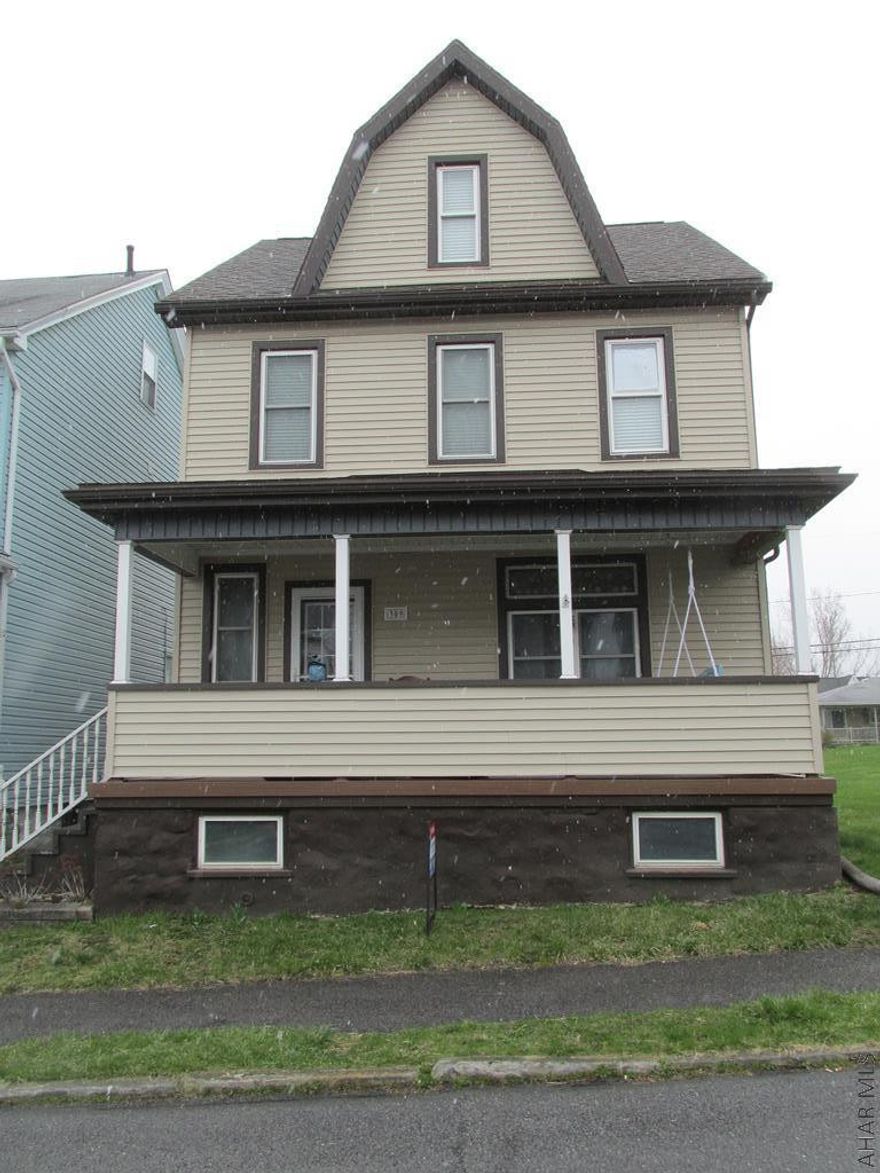 Terrific 2.5 Story - Move-in Condition!  LR, DR, Kitchen, Laundry, BR, BA, BR, BR - New Furnace, Central Air, Maintenance free exterior - Pocket doors, stained glass window and beautiful woodwork give this home lots of charm!  Good Mechanics and all appliances stay.  Don't wait on this one.  Off Street parking & shed. Radon Mitigation System in place.