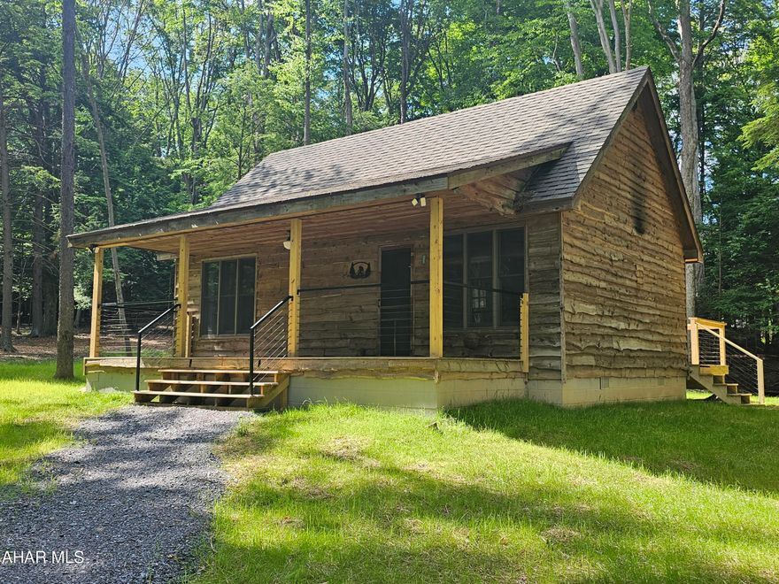 Cozy little cabin that has been newly remolded is perfect for your week or weekend getaway. Located in Glendale Yearound, this cabin sits on a half acre lot with a nice spacious yard and a small shed. 

2 bedrooms
1 bath
 
NEW
Cabinets, countertops, kitchen island/table, flooring, light fixtures, appliances, electric fireplace, tankless water heater, shower, bathroom vanity, toilet, large back deck

Glendale Yearound is a gated community located minutes from Glendale Lake and Prince Gallitzin State Park. Community pool, basketball, tennis, security, and more.