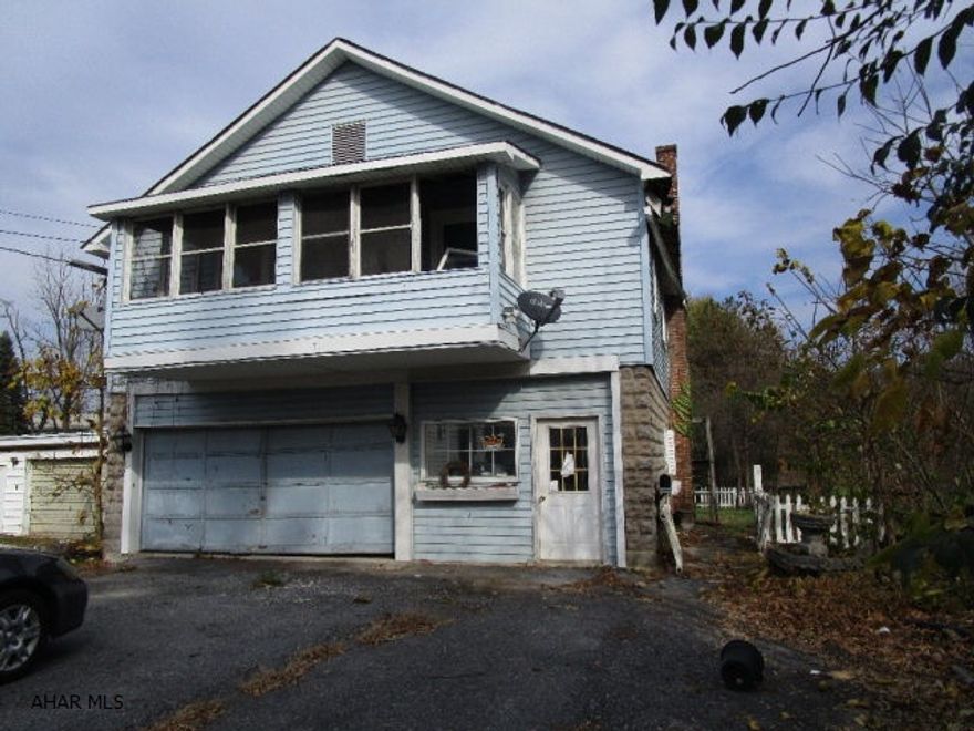 Property being sold AS IS - see attached Horizon Inspection Report & wood infestation report. Lot size, age & SF of GLA based on assessment file - NO GUARANTEES.    Lovely back yard with view of the Raystown Branch.  Main-level garage, office, 1/2 bath - ideal for owner-occupied, small business prop with 2nd level residence!    Zoning: Floodprone District & R-4 Residential & Business/Professional Offices District.  Buyers will need to directly contact Bedford Borough (623-8192) & PA Municipal Code Alliance (310-2326) regarding zoning limitations, restrictions, etc... For example, floodprone districts have limitations on the amount of $ the buyer is permitted to invest for repairs, updates... on existing building, etc.