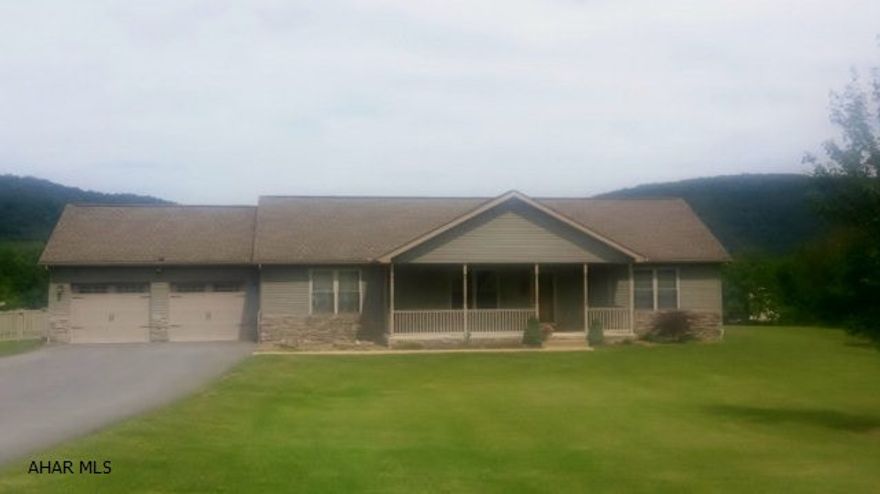 Like new custom-built ranch in Cove Park Acres offering an open and split floor plan and a private master suite. Total of 3 bedrooms, 2 full and one half baths, office and a finished lower level. Complete quality throughout with granite countertops, Cherry cabinetry and center island with electric in the kitchen, Royal Sheffield vanity in baths, covered front porch w/ rear deck, fenced yard and an attached 2 car garage w/ paved drive. A newer wood pellet stove, Kinetico water system, central air and extra wide halls for easy moving of furniture, are just a few of the features of this dynamic home.