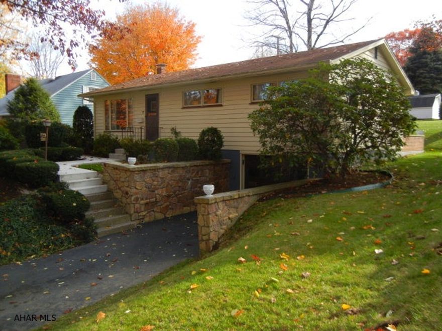 3 bedroom rancher with 1 car garage. Spacious eat-in kitchen. Partially finished basement. Nice concrete patio.New electric  panel box with circuit breakers.