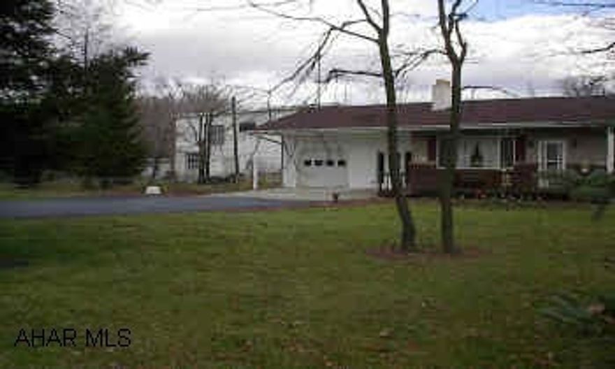 WALK TO GAME LANDS! GREAT RESI  AND/OR COMMERCIAL. CALL TO CONFIRM. 4 BR RANCH ON 1.19 ACRE. 1 CAR ATTACHED GARAGE. 9 CAR (6000 SQ FT) 2 STORY DETACHED W/WOODSHOP. 2 SEPARATE DEEDED LOTS SOLD TOGETHER. EFFICIENT HEAT, LEVEL LOT. HOT TUB, MORE! NICE LEVEL 1.19 ACRE FENCED LOT WITH 4 BEDROOM RANCH & DETACHED 9 CAR GARAGE & WOODSHOP ON OWN DEEDED LOT. HOME HAS NEWER CARPET, 2 FIREPLACES, 3 HEAT SYSTEMS & MORE! WALK TO STATE GAME LANDS. OWNER MAY RENT BACK GARAGE UNTIL EQUIPMENT REMOVED.   CALL DARLA 696-1227 OR 934-4663.