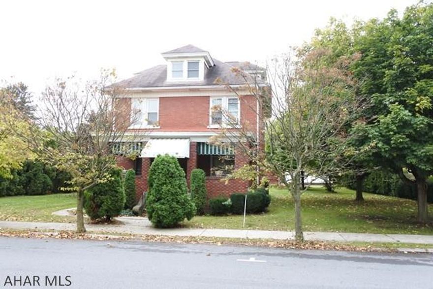 Brick 2.5 story home in the Borough....good bones, newer windows, good mechanics. Large, flat yard 100x124, plus 2 garages...one is 28x18 and the other is 40x20....perfect for the hobbyist! Close to downtown and Rt 22.  Check this beauty out! Seller will look at reasonable offers!