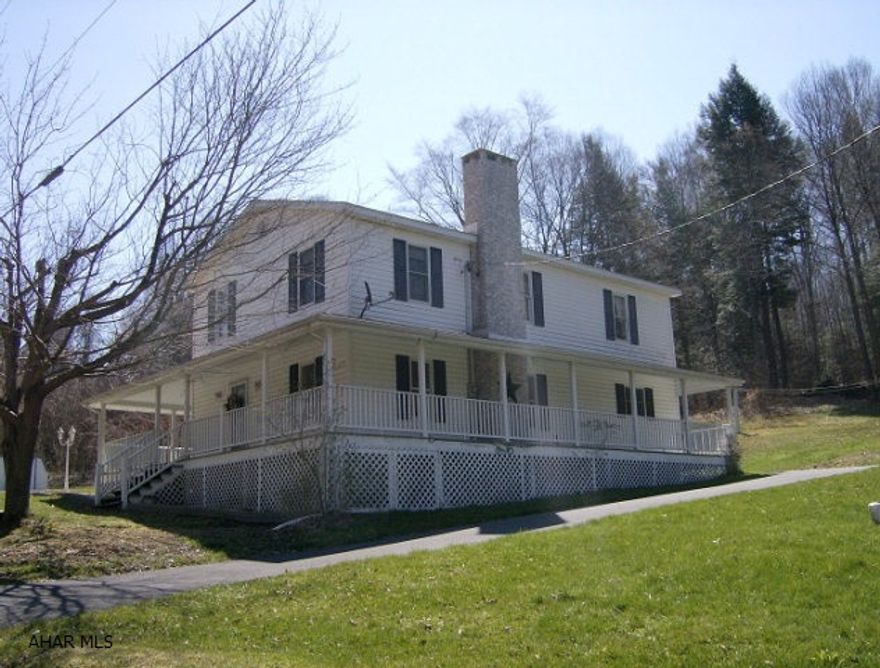 Beautiful property on 5+ acres.  Newer kitchen. 1st floor 3/4 bath and laundry. 2 large bedrooms (possible 3) & bath on 2nd floor.  Vinyl tilt thermo windows Amazing wrap around porch & Patio. Circular driveway. Exceptional setting!