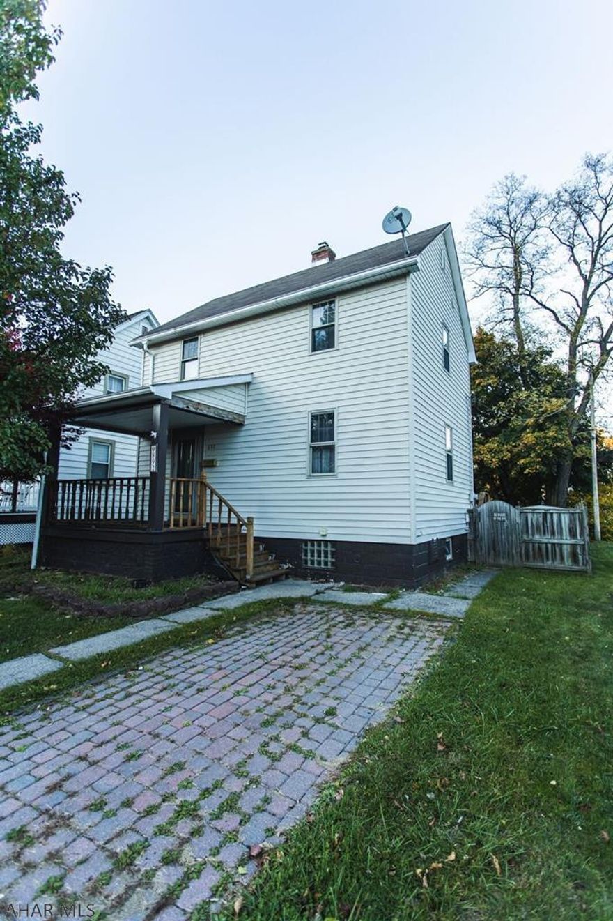 2 bedroom, 1 bath house. Front porch, back deck, and large back yard. Off street parking.