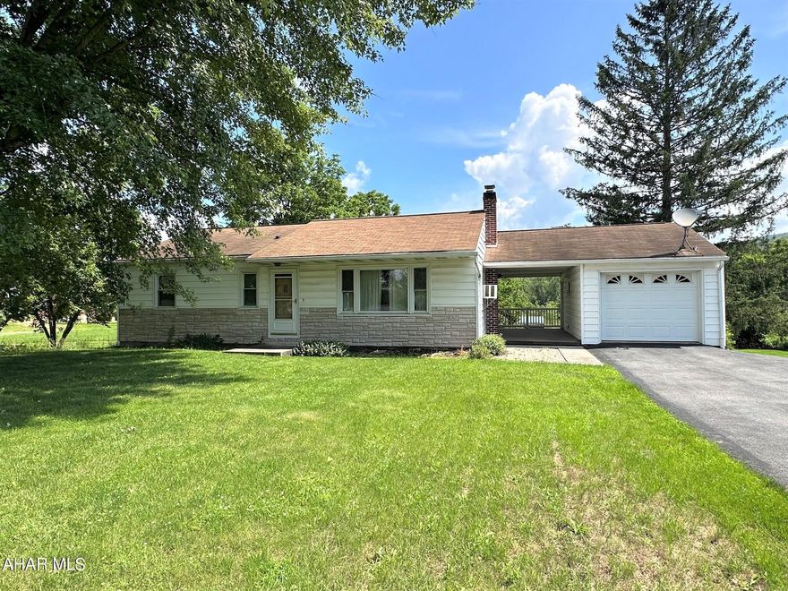 Charming ranch home located just minutes from downtown Bedford. This home features a living room, kitchen, three bedrooms and a full bath on the main level. Full basement with ground level walk-out that gives the potential for additional finished space. One-car attached garage and two-car integral garage. Breezeway and rear covered porch. This property has two lots with one being located across the road that's perfect for a large garden. Updated 200-ampere electrical service and a newer oil hot water furnace.
