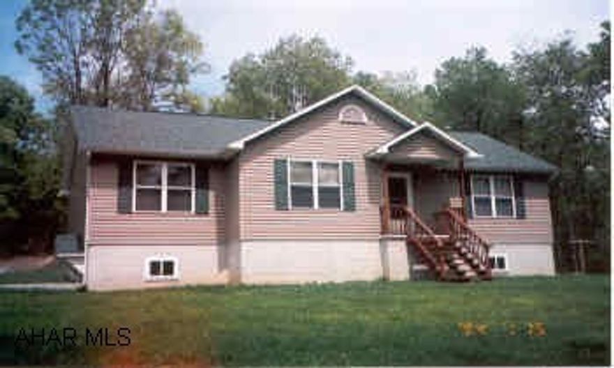 28x50 Vinyl Sided Ranch House built in 2000, 3 Bedrooms, 2 Full Baths, Full Unfinished Basement with Windows, Kitchen Dining Combo, Living Room At Freedom Junction Travel 1.5 miles South on Old 220 to Wilson Lane, turn right, follow around to end of driveway, call L.O. for key.  Newer Rancher, on 1.336 acres, Private off Roadway, Vinyl, Kitchen and Dining Room Combo, Living Room, 3 Bedrooms, 2 Full Baths, Clean, Move in Condition.  Large 10x20 deck. $2000.00 BACK TO BUYER Call Dan Laratonda 946-9355.