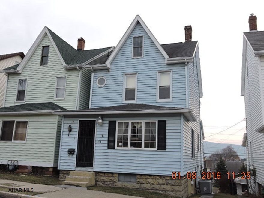 Priced for quick sale to settle estate.  Super opportunity.  Modern kitchen & bath, newer furnace with central air,  and finished heated 3rd floor is captive.  Basement has plenty of room and lots of possible uses.  1st floor den off kitchen.  Enclosed front porch unheated.  Security system is inactive.