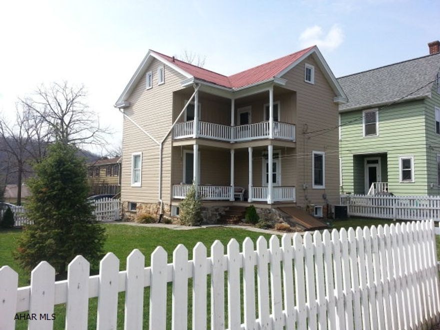 LOCATION LOCATION LOCATION!! Very well maintained 3bd 1ba home on corner lot in Hollidaysburg Boro.  Upgraded kitchen and remodeled bath! Central Air. New carpet. Large master bedroom offers private balcony. 1 car detached garage. Fence yard. Low taxes. Professional landscape. List goes on! Call for a preview!