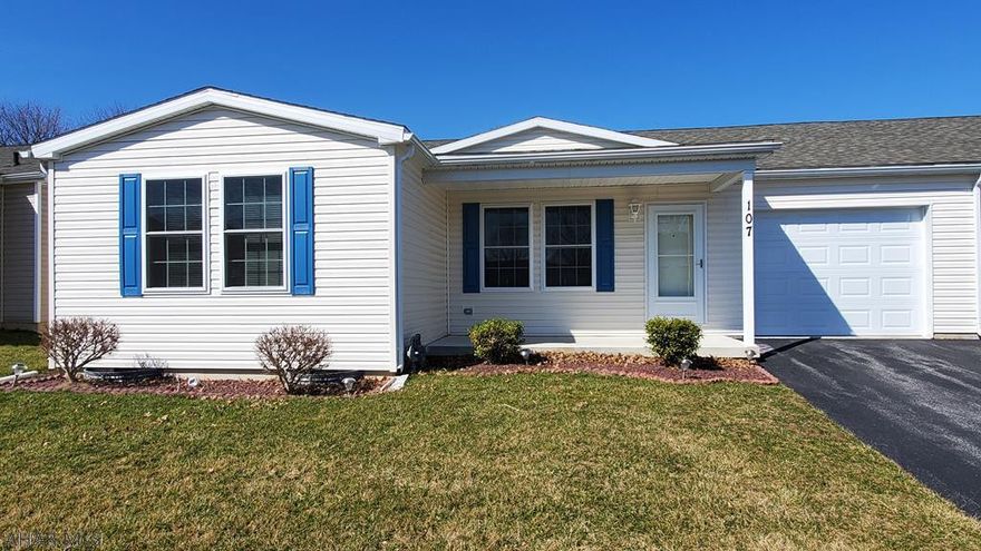 Effortless one level living!  This 2BR, 2BA home features a one car garage, spacious rooms and all appliances are included!  Enjoy a carefree life style in this 55+ gated community that features amenities such as a heated swimming pool, covered patios, walking paths,work out room and much more!   Association fee is $200.00/month and includes grass, snow removal, use of all amenities, all insurances and maintenance of the home's exterior such as the roof and vinyl siding.