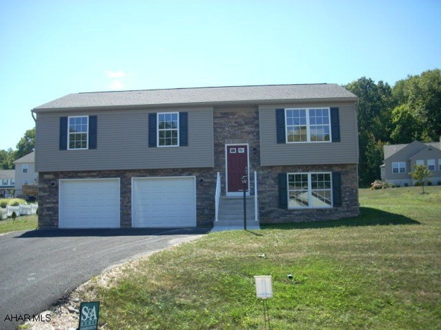 3 Bedroom, 2 bath, 2 car garage, Island in kitchen, Tray Ceiling in Master Bedroom, Cathedral ceiling in Living Room, 14 x 10 Deck, Basement Bath Rough for Future Bath Room, City Water, City Sewer Natural Gas Heat. Bellwood Schools House could be ready to take advantage of tax credit