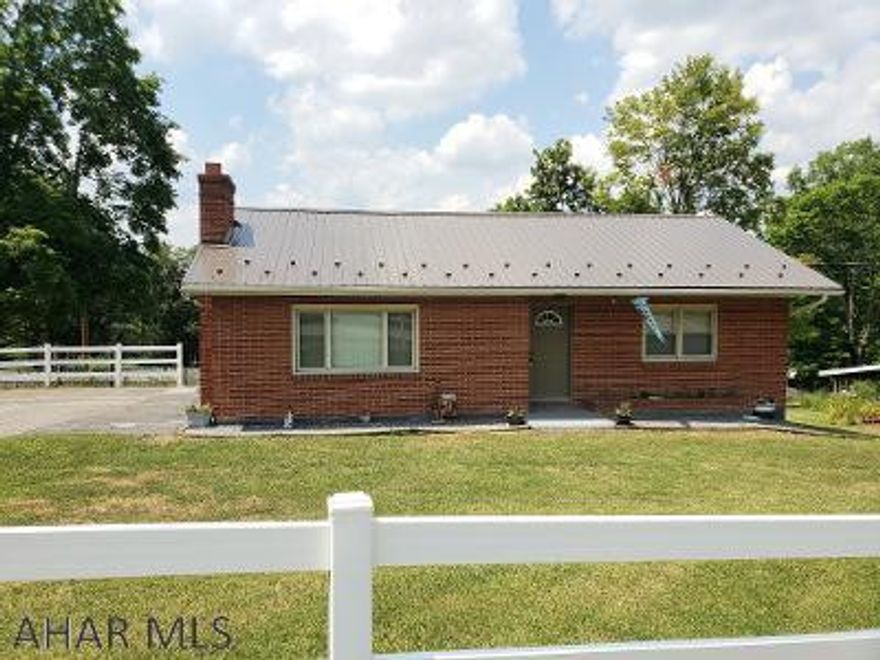Nice brick 3-bedroom 2-bath rancher w/updated Kitchen & bath, 2 fireplaces, newer metal roof, heat pump & central air on peaceful .63 acre country setting.  Seller plans to remove old red building.  Metal 10x13 shed stays.  J-514