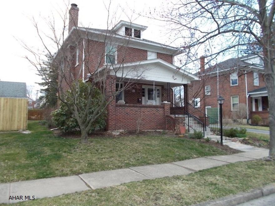 Good solid brick in excellent in town location. Featuring large living room with functional brick fireplace, new kitchen, all appliances, dining area with picture window overlooking tiered deck, 3 bedrooms, 1 full bath and a 3/4 bath. Fenced yard and updated mechanics. Shared garage and driveway.. MOTIVATED SELLERS!!!