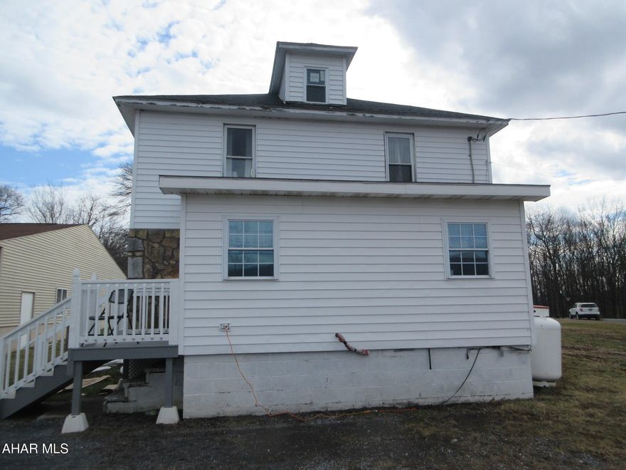 2 story vinyl Schellsburg home with separate large workshop for possible commercial usage. All situated on 1.58 acres. AS-IS sale, seller will make no repairs.