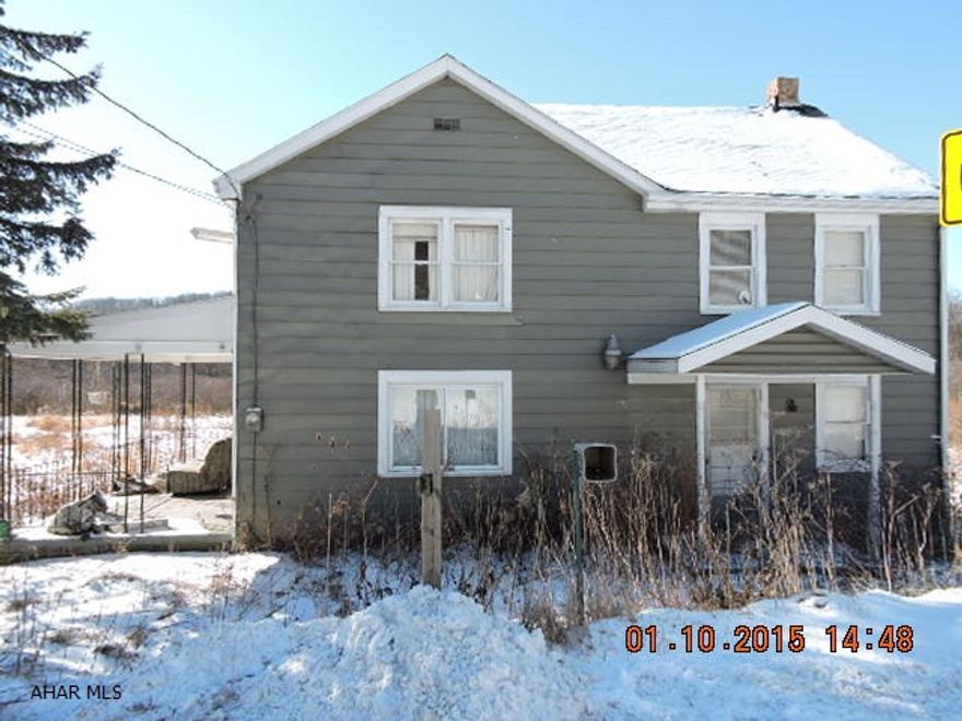 lots of potential, but needs a lot of work.  NO off street parking. do NOT park in neighbors driveway or block their garage.  Use extreme caution in parking your vehicle. Parking is the berm of the road. Freeze damage to interior.  Use extreme caution inside house, especially the bathroom. Seller requires assumption of risk/waiver of liability agreement signed before appointments to view will be confirmed.  As is sale.