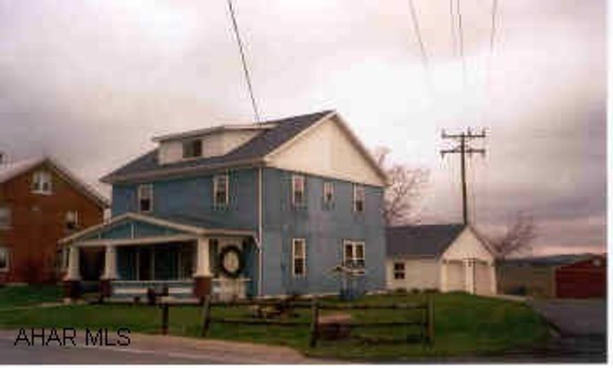 Rt 36S from Roaring Spring; 2nd home on right after Ore Hill lite.  Newer windows, roof & furnace; vinyl sided 2-car garage J-496 Rt 36S from Roaring Spring; 2nd home on right after Ore Hill lite.  Newer windows, roof & furnace;vinyl sided 2-car garage.  J-496