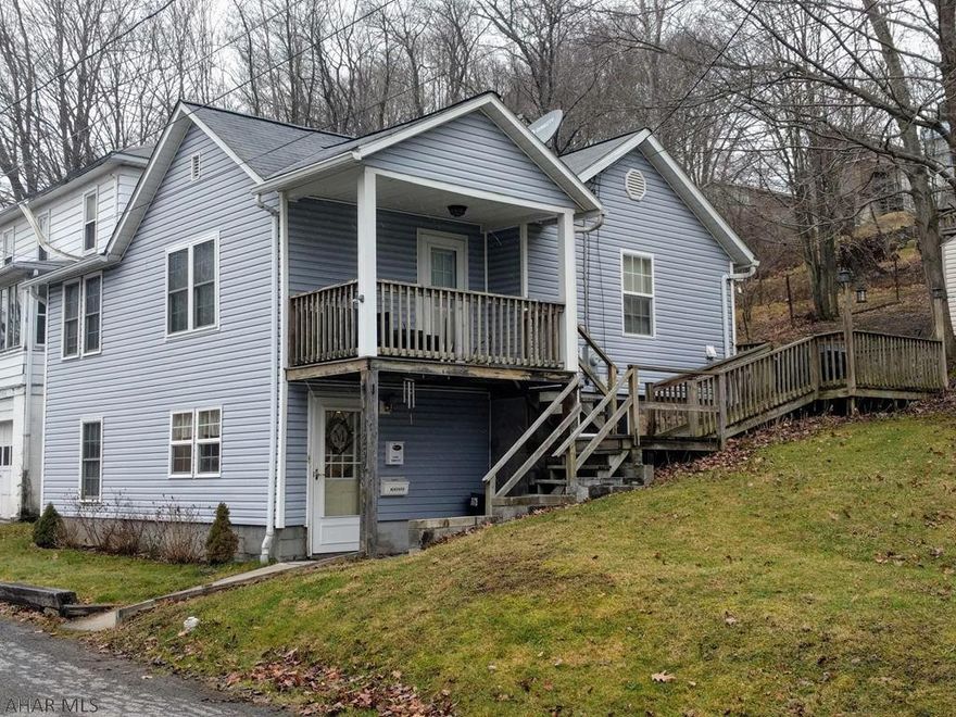 This home features an updated kitchen with tile floor and  updated first floor living room. A half bath is situated near the living room on the first floor.  Second floor has central A/C with three bedrooms, full bath and a bonus/TV room. Laundry is conveniently located on the second floor. Fenced-in yard with shed and outdoor patio space. All appliances are included! This home is move-in ready and a must see!