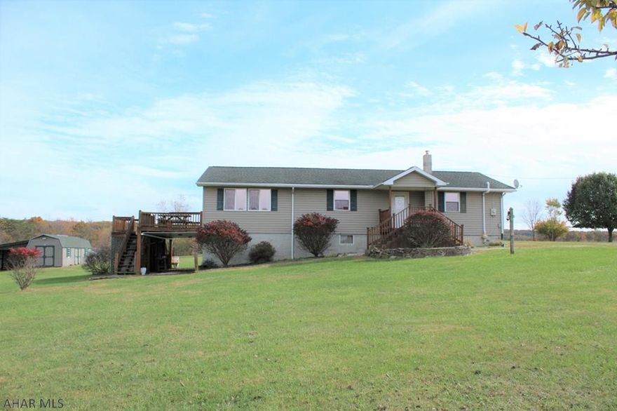 Spacious, freshly painted and newly carpeted 4 bedroom home with lovely views and 3 parcels containing a total of 43+ acres. Gently rolling fields are ready for a small farm, equestrian activities or whatever else you are dreaming of. The house has large rooms, some hardwood floors and an open, airy family room with sliding glass doors that bring the tranquility of the outdoors in. Add your own personal touches and this will become your little piece of heaven.