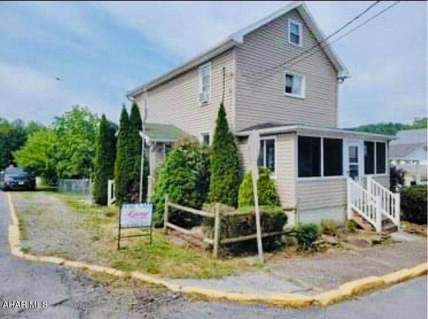 Come see this inviting home conveniently located off the main road in Ashville. Its easily accessible and sits on a charming corner lot. Like to sit outside on a nice day? Enjoy these two enclosed porches. Inside you will find 3 bedrooms and 1.5 baths and a large living room.  First floor laundry a plus! This house  has lots of potential.  Outside lot includes an enclosed fence area and a small shed that sits near the back of the lot outside the fence area.  Schedule a showing today!