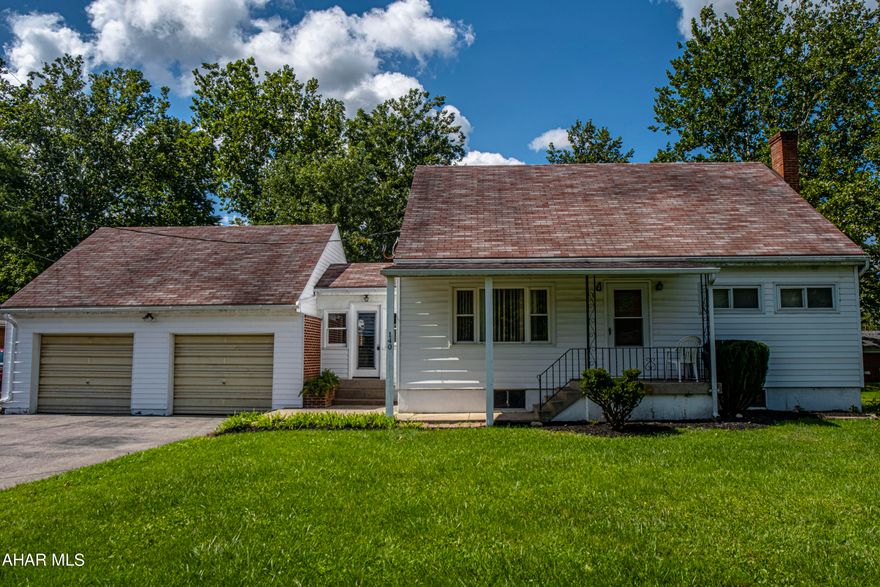 Quaint 3 bedroom vinyl sided Cape Cod style home on almost 1/2 acre in a country setting in the Hollidaysburg School District.  Bathroom was just renovated.  Home has a 2 car garage and oil hot water heat and an A/C heat pump.  New 200 AMP breaker box electric service just installed.  Schedule a tour today.