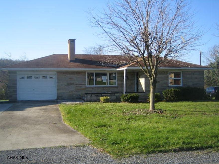 Windber area 1 story perma-stone home. Large living room with fireplace, formal dining and large kitchen. Semi-finished basement with spare kitchen and bath. One car attached garage. Property sold AS-IS. Seller will make no repairs. Offers must be submitted through HUD approved broker. Buyer pays both transfer taxes. Equal Housing Opportunity. Windber area school district.
