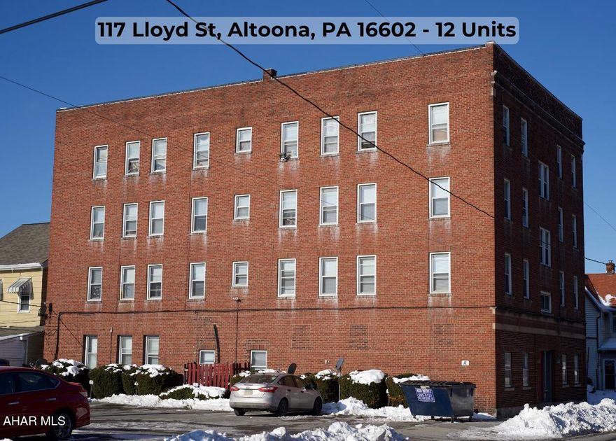This 37 unit portfolio includes 5 multi family rental brick buildings and one commercial restaurant(currently unoccupied). Annual Cash flow a year is $288,708 and after expenses it comes out to $143,891. Addresses include the following: 

117-119 Lloyd St Altoona Pa: 12 unit

110 Lloyd St Altoona Pa: 6 unit

214/216 Lloyd St Altoona Pa: 5 unit

201 E 2nd Ave Altoona Pa: 5 unit

504 26th St Altoona Pa: 9 unit

2525 6th ave Altoona Pa: Restaurant 

***Huge potential to maximize profits with this portfolio by separating utilities. (Electric & gas all have separate meters already, current landlord just pays for them.)

*** Average rent is 650. Moving rents to market rent would unlock huge potential upside.