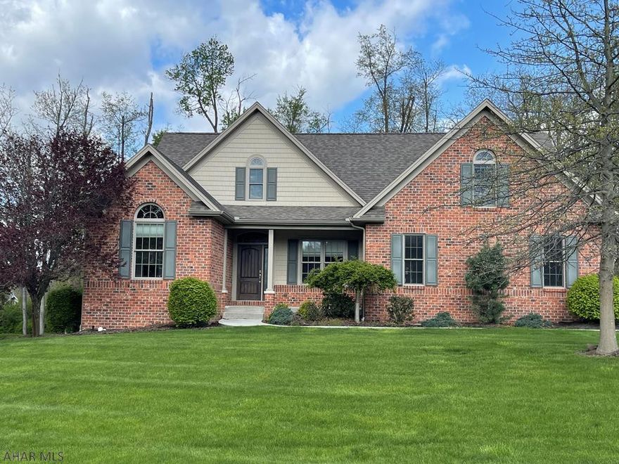 Beautiful home offers 4-5 BR, 3.5 BA plus bonus rooms. Heated sunroom overlooks patio w/brick FP and Koi Pond. Home offers cherry wood floors, granite c-tops, 9 ft ceilings along with a wood stove in the Great Room. Home has gas FP in family room, ceramic tile in kitchen, baths and laundry. Anderson tilt windows, 2 car garage with storage. Home has 96% efficiency gas furnace with 3 zones. Upgraded siding, corners and window trim.