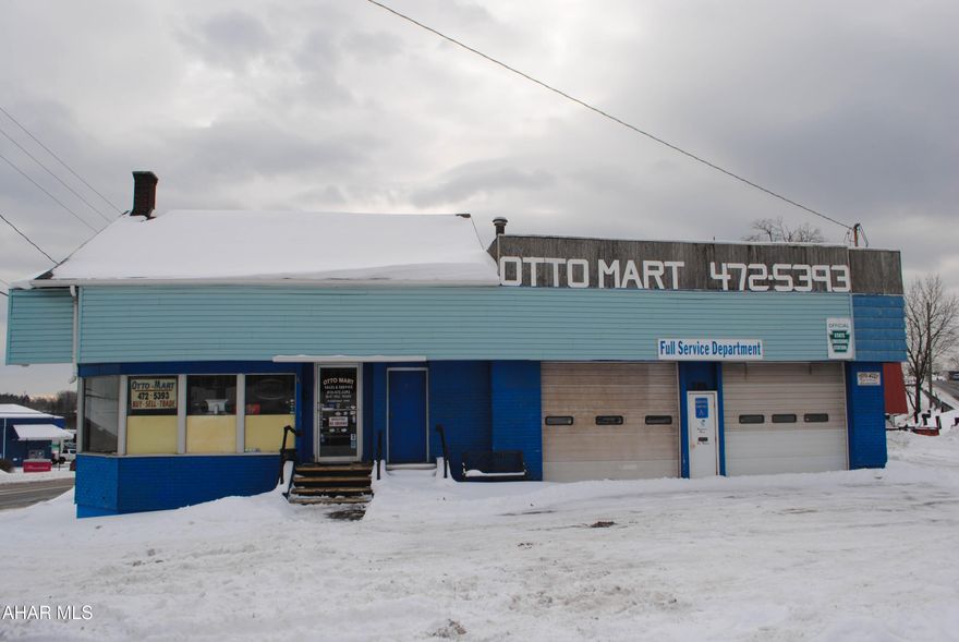 Prime commercial opportunity - Own a well-established business in Ebensburg. This mechanics garage and car lot has served the community for over 20 years and is ready for its next owner to continue its legacy of success. The property features: 2-bay garage equipped with hydraulic lifts and essential tools. Spacious front office and two main-level storage rooms for car parts and supplies. A second floor with a separate entrance for additional storage or converted into rentable space. Previous services has included inspections, emissions testing, DUI Smart Start installations, & a full range of maintenance solutions. A turn-key opportunity sitting in a high traffic area. Call for a private tour today!