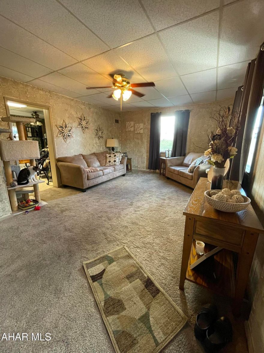 Well maintained perfect starter home. Kitchen offers plenty of cabinets, bathroom is nicely maintained and roof and furnace have both been replaced. Enjoy the evenings on the private front porch of grilling on the back deck. Fenced yard is perfect for small children or pets. Home is priced to sell so don't wait!!!