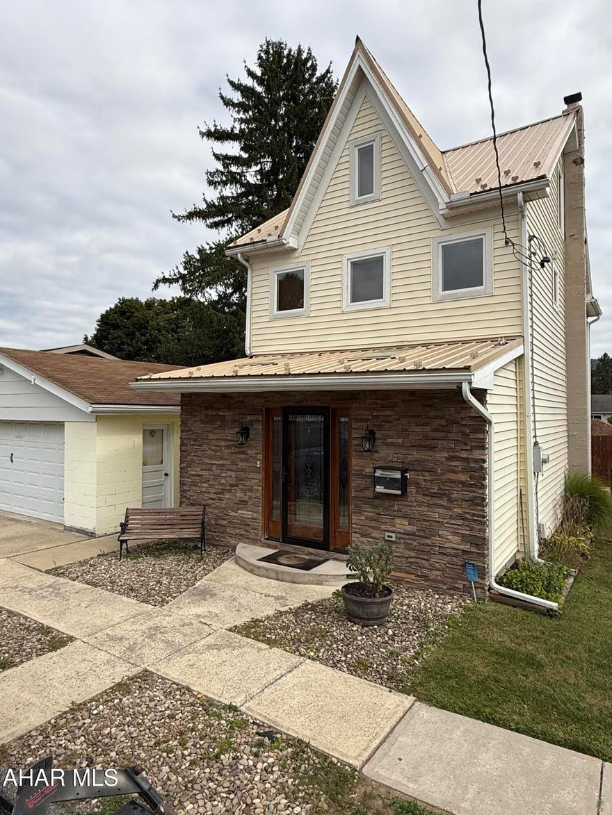 Charming two-bedroom home with two versatile bonus areas-one perfect for an office/guest room, and another just off the kitchen featuring extra cabinetry and convenient laundry.  The spacious eat-in kitchen open to a large living room, while the oversized primary bedroom provides plenty of comfort. Located in the Bellwood School District, this home offers central air, skylights and an oversized one-car garage.  Outdoors, enjoy the privacy-fenced in backyard with a composite deck and hot tub, pavilion, a large shed and gardening area. Pre approved buyers please.